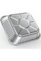 Paporich 50 Pcs Disposable Aluminum Tin Foil Baking Pans Bakeware Square 8'' X 8'' X 2'' Inch Meal