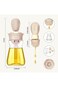 Oasisgalore Olive Oil Dispenser Bottle,Silicone Dropper Measuring Oil Bottle for Kitchen Cooking, F