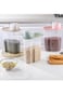 SKY TOUCH 4pcs Food Storage Containers, 2.5L Cereal Containers with Measuring Cup, Kitchen Pantry A