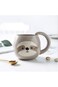 Yalucky Sloth Novelty Coffee Mug Cute Travel Tea Cup Cartoon 3D Ceramic Glasses for Lazy Lovers Fun