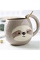 Yalucky Sloth Novelty Coffee Mug Cute Travel Tea Cup Cartoon 3D Ceramic Glasses for Lazy Lovers Fun