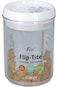 Felli Flip-Tite Cylindrical Storage Container Clear and White 0.75 Liter NLC406A-60