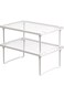Amazon Basics Stackable Metal Kitchen Storage Shelves, Set of 2 - White