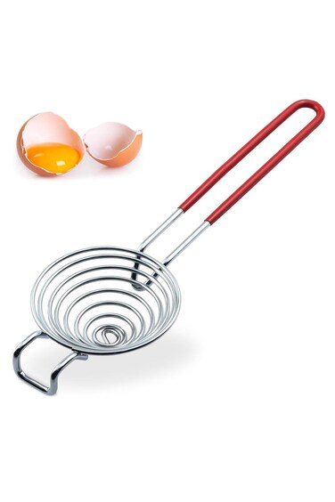 Egg Separator Egg Yolk White Separator Stainless Steel Egg White Yolk Sifting Filter Egg Divider Ki
