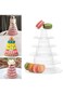 Tazweeq 6 Tiers Round Macaron Tower Cake Stand Macaron Display Rack, Macaron Tower Stand for Weddin