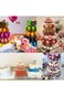 Tazweeq 6 Tiers Round Macaron Tower Cake Stand Macaron Display Rack, Macaron Tower Stand for Weddin