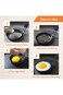 SWIUKPHE 3.5" Egg Rings Set of 2 with Silicone Handle, Large Ring for Frying Eggs - Griddle Cooking