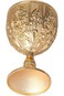 Mini Golden Goblet 2Pcs - Retro European Style Gold Goblet - Brass Embossed Goblet Cup, Solid Metal
