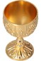 Mini Golden Goblet 2Pcs - Retro European Style Gold Goblet - Brass Embossed Goblet Cup, Solid Metal