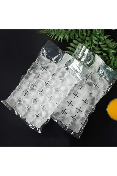 Linwnil Ice Cubes Disposable Ice Cube Bags,Food-Grade PE Material Ice Cube Mold Trays Self-Seal Fas