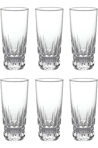 Luminarc 6-Piece Imperator Highly Durable and Trendy Design Tumbler Set Clear 310ml V7273