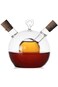2 in 1 Double Oil Vinegar Glass Bottle Dual Outlet Glass Olive Oil Jar Vinegar Bottle Pot Sauce Dis