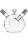 2 in 1 Double Oil Vinegar Glass Bottle Dual Outlet Glass Olive Oil Jar Vinegar Bottle Pot Sauce Dis