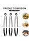 Tazweeq Kitchen Tongs, Stainless Steel Tongs for Cooking, 7-Inch Small Serving Tongs with Silicone