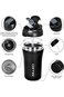ALCOACH Insulated Coffee Mug, 400ml Stainless Steel Vacuum Insulated Tumbler, Anti-tip No Leak Coff
