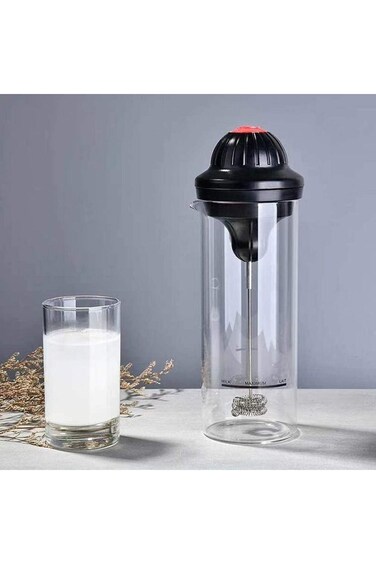 صانع رغوة الحليب الزجاجي المحمول من تايمي بسعة 450 مل