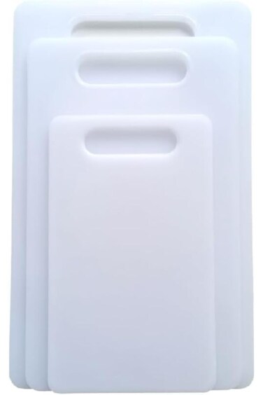 لوح تقطيع بارفيه متين، خالٍ من مادة BPA، آمن للاستخدام في غسالة الأطباق، لون أبيض 9200