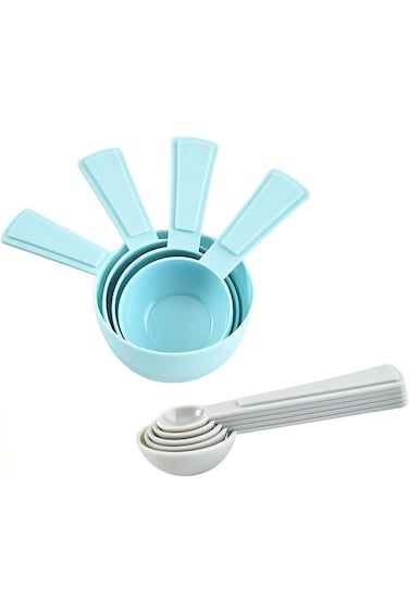 9 Piece Measuring Spoons Set Baking Measuring Spoons Nesting Measuring Cups Set Plastic Spoons Set