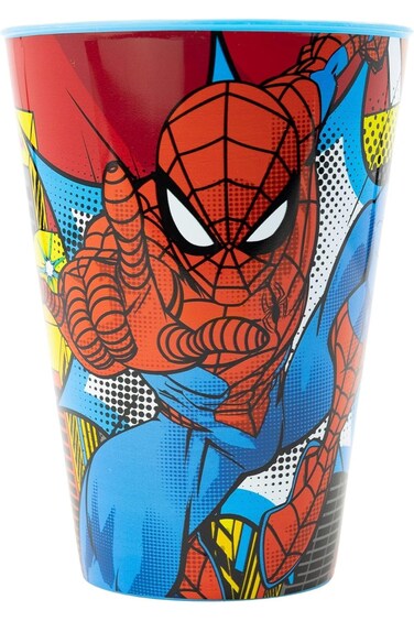 كوب كبير سهل التخزين على شكل سبايدرمان وشبكة العنكبوت