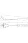 Tramontina Utilita Gray Nylon Pasta Server with Stainless Steel Shank and Black Polypropylene Handl