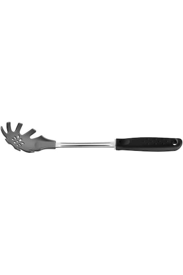 Tramontina Utilita Gray Nylon Pasta Server with Stainless Steel Shank and Black Polypropylene Handl