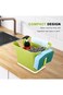 Kitchen Utensil Holder &amp; Flatware Caddy &ndash; Stylish Organizer for a Tidy Kitchen Countertop (Green)