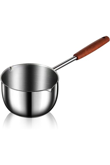 Small Sauce Pan with Pour Spout, Mini Cooking Pot, Chocolate Melting Pot, Mini Stainless Steel Sauc