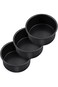 Excefore Cake Pan Set of 3, 4 Inch Nonstick Stainless Steel Small Round Cake Pans Tin for Baking Bi