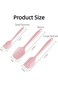 Silicone Spatula Set, 3-Piece Kitchen Utensils, Heat-Resistant Dough Scraper, Pink