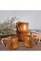 4-Pack Wooden Mugs, 0.15L Capacity, Perfect for Hot &amp; Cold Drinks