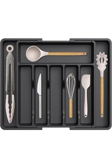 Andgogo Silverware Drawer Organizer,Expandable Utensil Tray for Kitchen,Flatware and Cutlery Holder