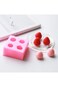 HengKe 2 Pieces 3D Strawberry Silicone Mold,Food Grade Safety Silicon Materials for Baking Mousse D