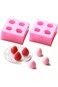 HengKe 2 Pieces 3D Strawberry Silicone Mold,Food Grade Safety Silicon Materials for Baking Mousse D