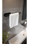 Sweet seven Black Stainless Steel Kitchen Roll Holder - Wall Mounted, Flexible Installation, Space-