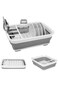 Fafcitvz Collapsible Dish Drying Rack Portable Dish Drainer Dinnerware Organizer for Kitchen RV Cam