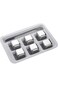 6PCS Whiskey Chiller Stones Gift Set, Whiskey Chilling Stones, Reusable Cooling Whisky Rocks, Metal