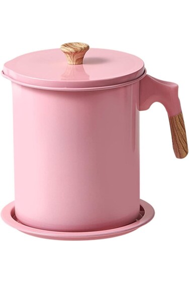 مصفاة زيت تازويق، سعة 1.4 لتر، سهلة التشغيل، لا تصدأ، فلتر لتخزين الزيت، للاستخدام في المقصف المنزلي