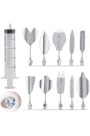 Jelly Art Tool Set, 3D Gelatin Jelly Cake Decorating Tool, 11 Piece Stainless Steel Gelatin Art Too