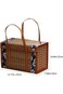 Yardwe Picnic Basket Picnic Food Hand Basket Folding Woven Fruit Basket Picnic Food Storage Basket