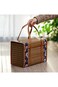 Yardwe Picnic Basket Picnic Food Hand Basket Folding Woven Fruit Basket Picnic Food Storage Basket