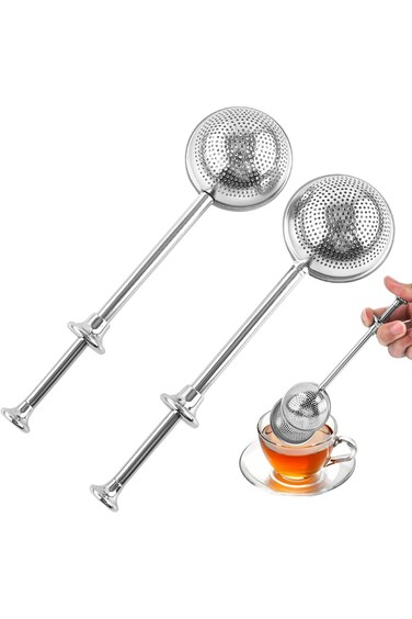 KASTWAVE Tea Infuser, Stainless Steel Tea Strainer Mesh Ball Shape Tea Filter for loose tea leaves,