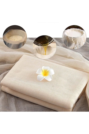 قماش شاش من Erweicet بطول 90 سم لتصفية أكياس الفاصوليا لحليب الصويا والتوفو - قماش شاش قطني للمطبخ