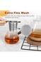 ALMEKAQUZ Large Tea Strainer 2PCS, Fine Mesh Tea Infusers for Loose Tea Stainless Steel Tea Steeper