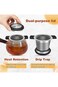 ALMEKAQUZ Large Tea Strainer 2PCS, Fine Mesh Tea Infusers for Loose Tea Stainless Steel Tea Steeper