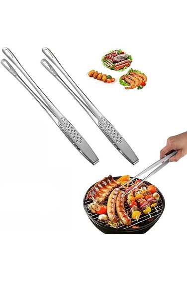 2 Pieces Kitchen Tweezer Food Tongs, Long Cooking Tweezers Grill Tongs for Cooking Kitchen Fine Twe