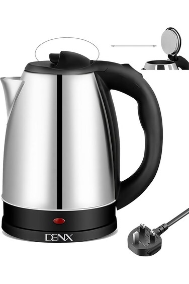 DENX 1500W 1.8L Stainless Steel Electric Kattle, Fast Boil, Tea Maker High-Speed Kettle, 360&deg; Rotat
