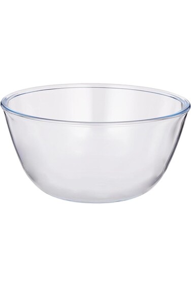 BOROSIL BOROSILICATE ROUND GLASS MIXING BOWL OVEN SAFE MIXING BOWL GLASS SERVING BOWL 1.7 LITER