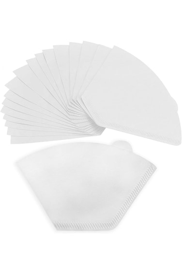 ECVV 100 Count Coffee Filters 2-4 Cup, Disposable Coffee Paper Filters Naturally Whitened, Cone Cof