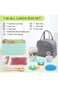 ALMEKAQUZ 27 PCs Bento Box Lunch Box Kit, Stackable 3-in-1 Compartment Japanese Lunch Box Set w/Sou