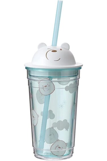 We Bare Bears Ice Bear Bottle with Straw - 440ml